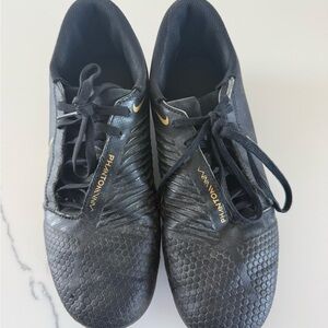 Nike Men’s Black and Gold Soccer Shoes